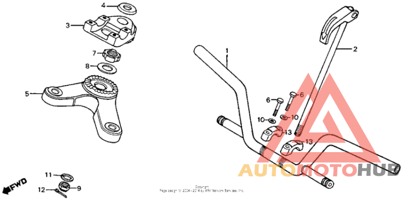 Handlebar + top bridge