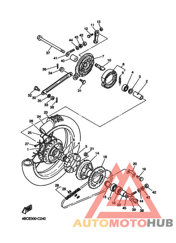 Rear wheel complete assy