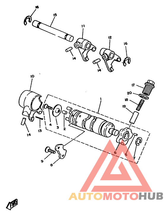 Leva de cambio. horo