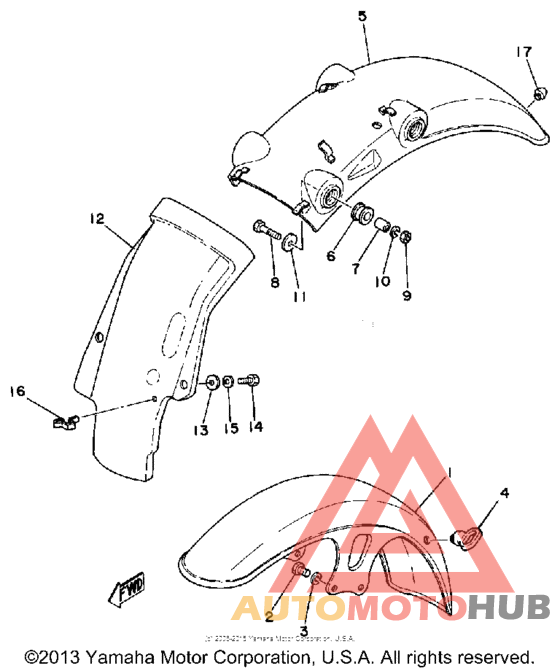 Front fender-rear fender
