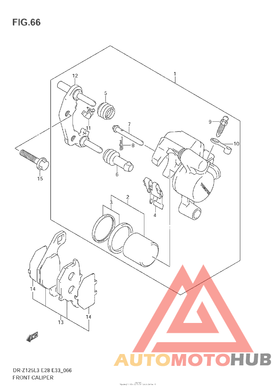 Front Caliper (Dr-Z125Ll3 E28)