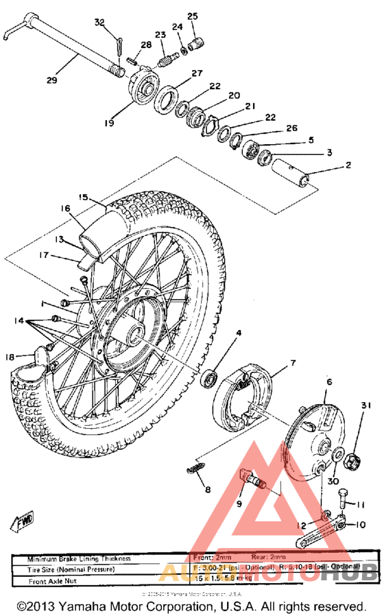 Переднее колесо