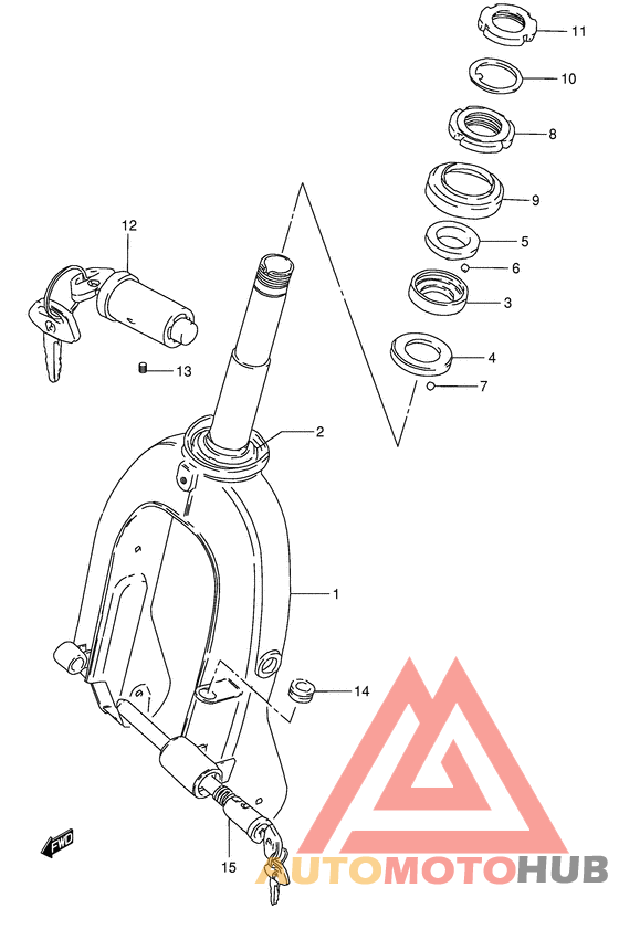 Вилка передней оси