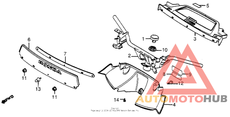 Handlebar + handlebar cover + windscreen