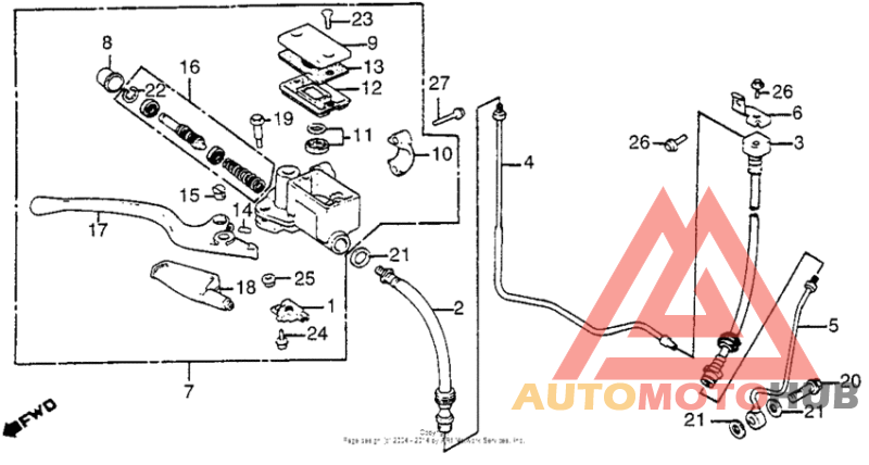 Front brake master + cylinder