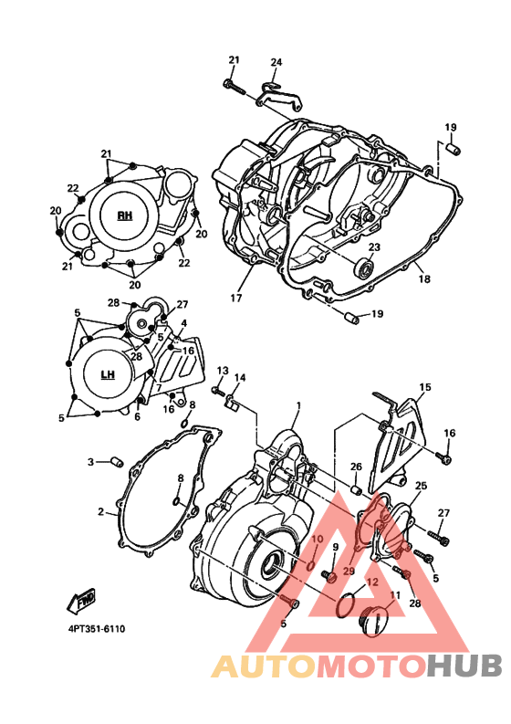 Crankcase cover ass`y  (v
