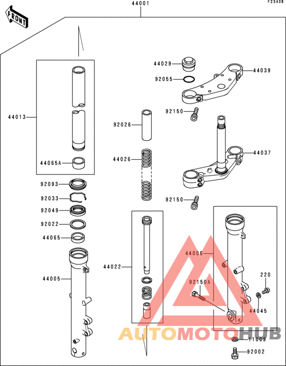 Front fork(zr750c-038584-)