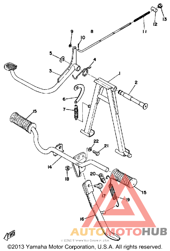 Stand - footrest - brake pedal