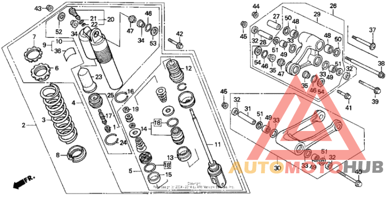 Rear shock absorber 91-93