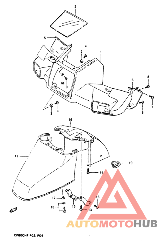 Cache optique et garde boue avant