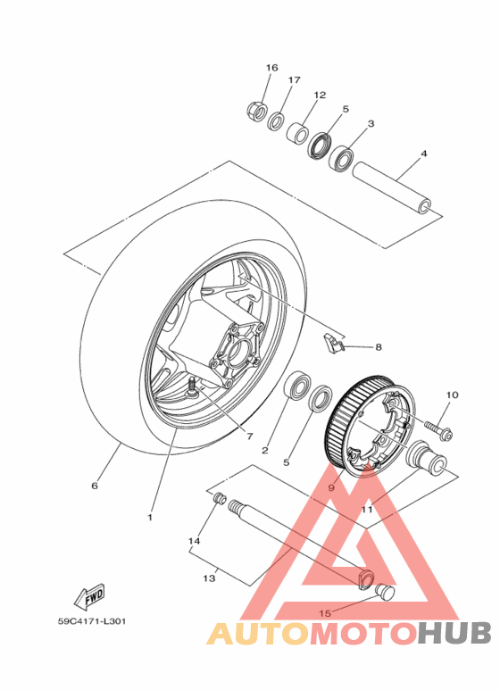 Переднее колесо