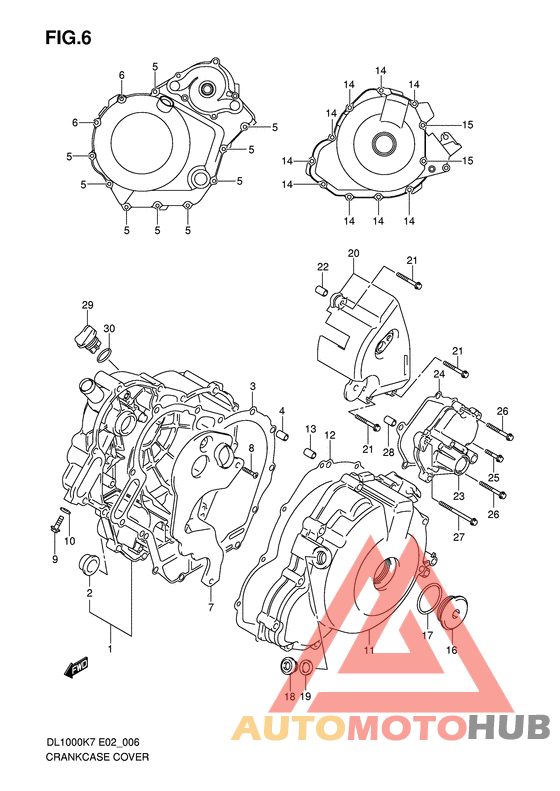 Crankcase cover ass`y  (v
