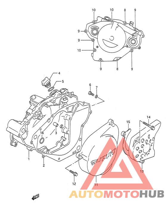Crankcase cover ass`y  (v