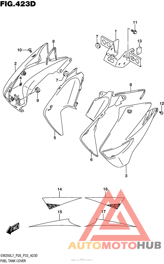 Fuel Tank Cover (Gw250Zl7 P33)