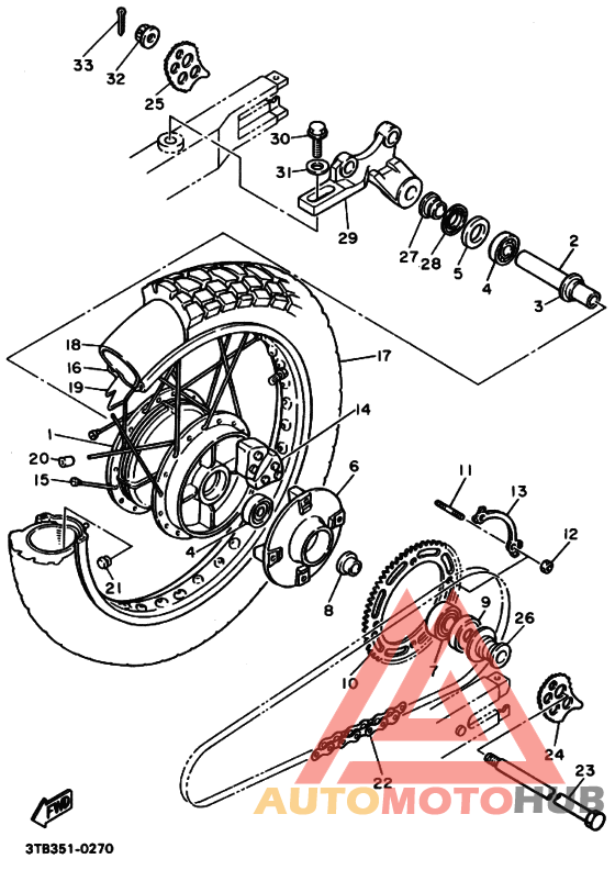 Rear wheel complete assy