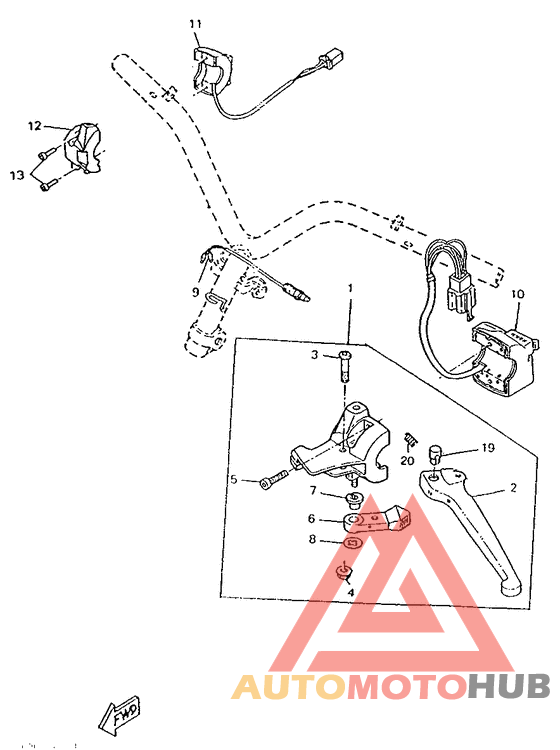 Handle switch. lever