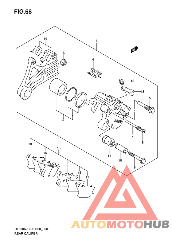Задний суппорт