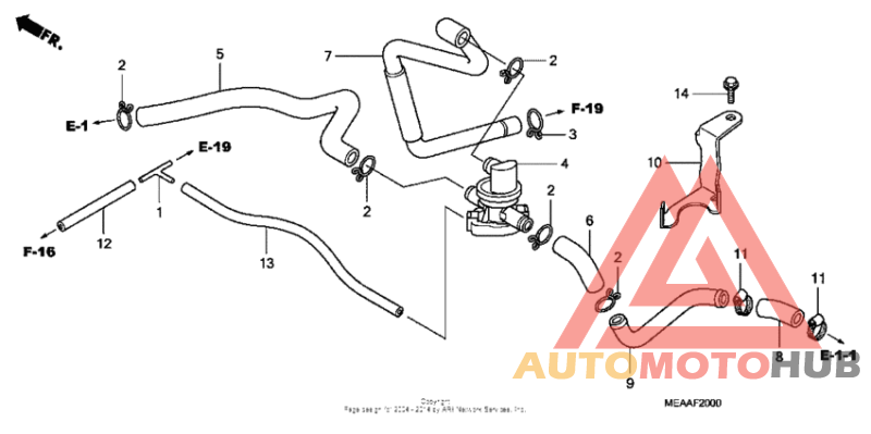 Air injection control valve (a,cm)
