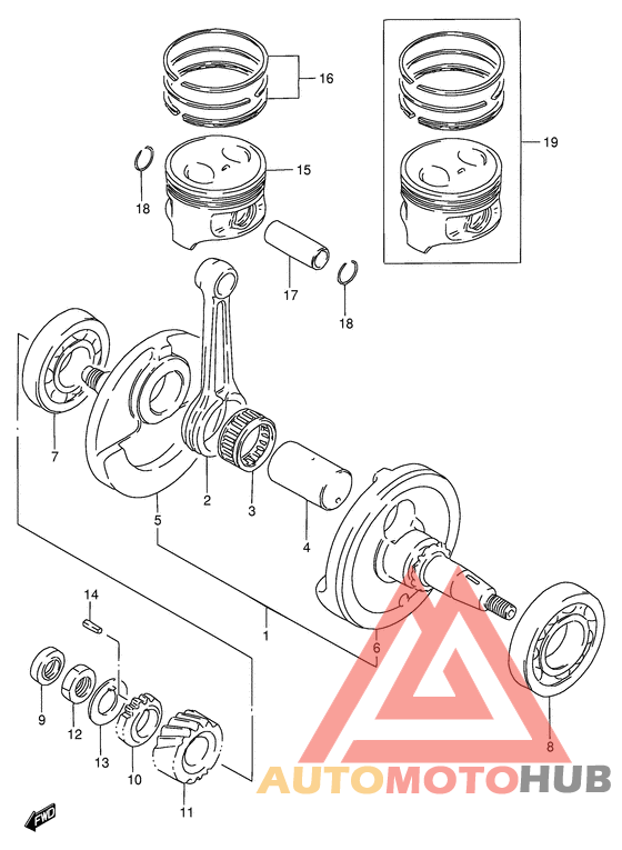 Вал коленчатый