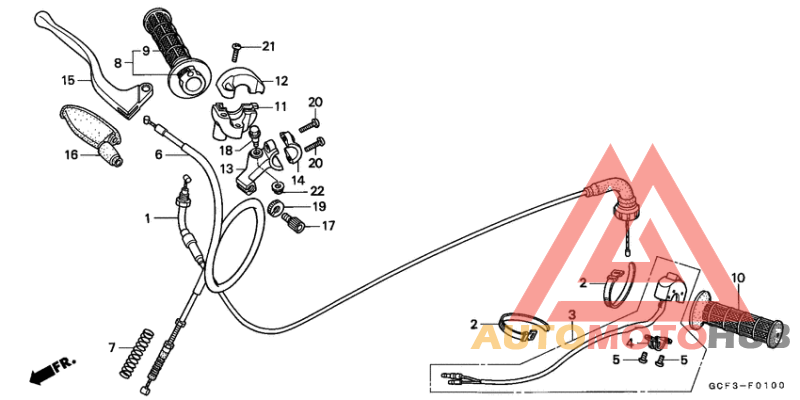 Handle lever/switch/cable