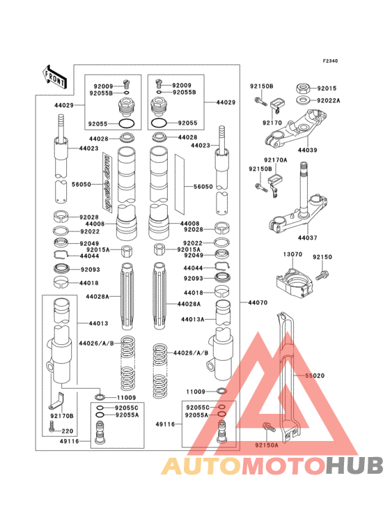 Front fork(1/2)(kx80-t4/t5)