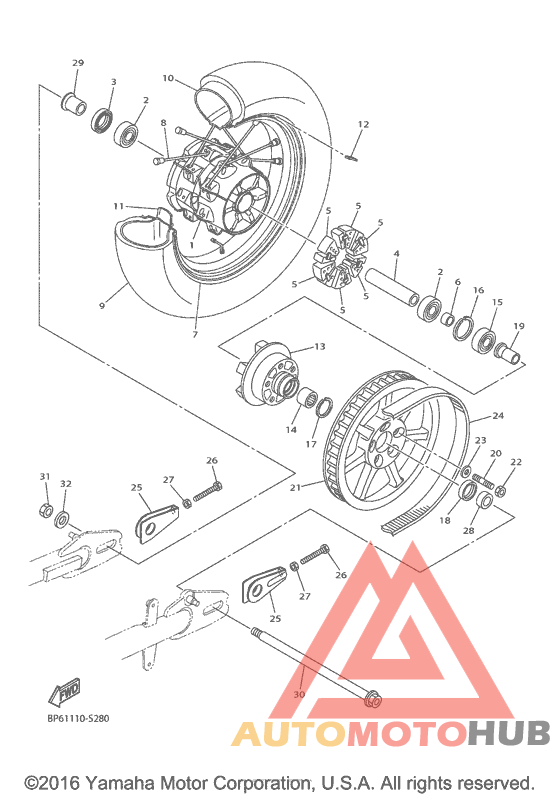 Переднее колесо