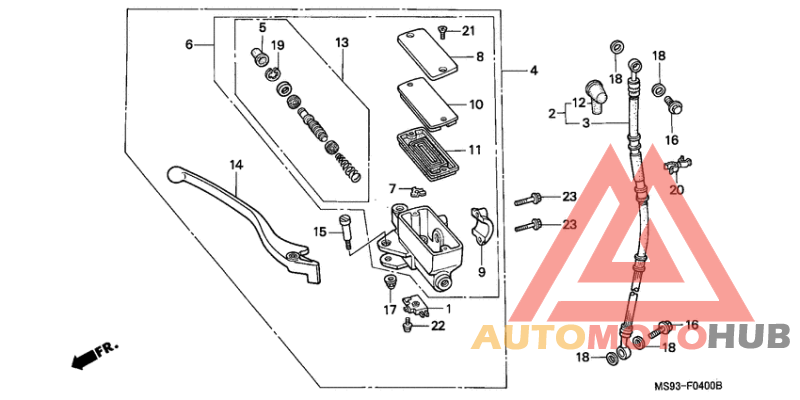 Fr. brake master cylinder