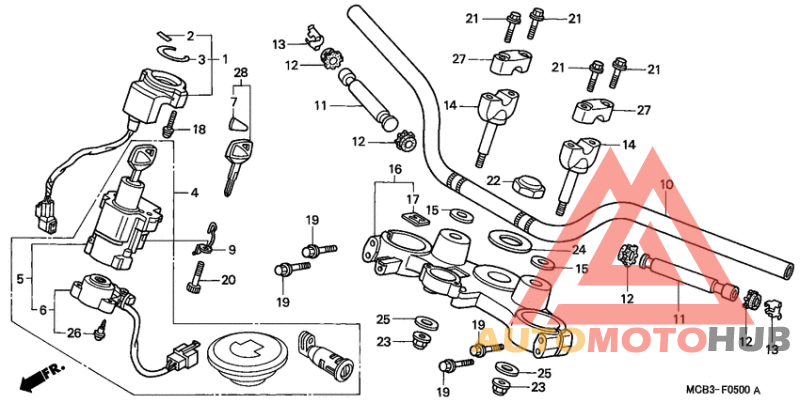 Handle pipe/top bridge