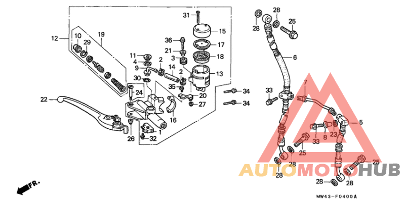 Fr. brake master cylinder