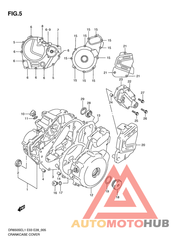 Crankcase cover ass`y  (v