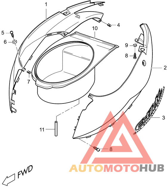 Обтекатель задний