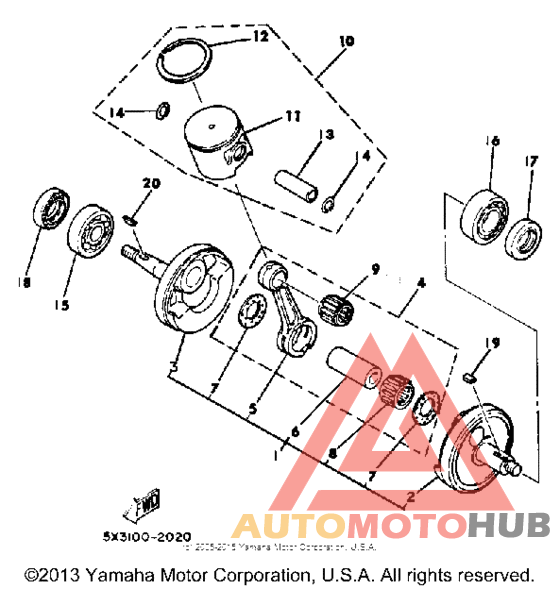 Crankshaft-piston