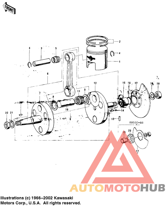 Crankshaft/piston/rotary valve