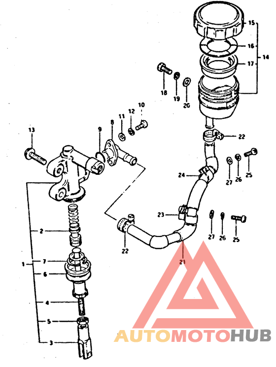 Задний тормозной цилиндр