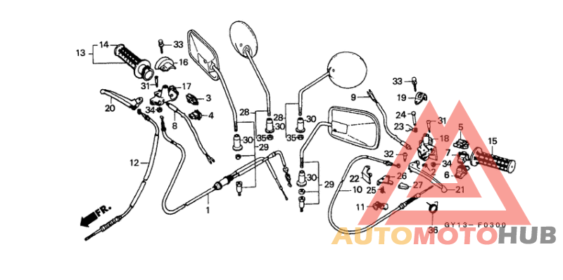 Handle lever/switch/cable