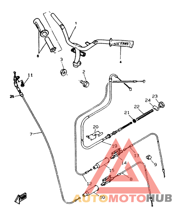 Steering handle. cable