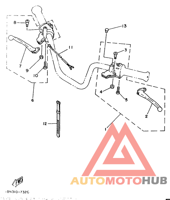 Handle switch. lever