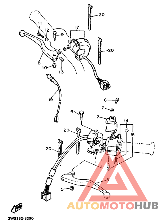 Handle switch. lever