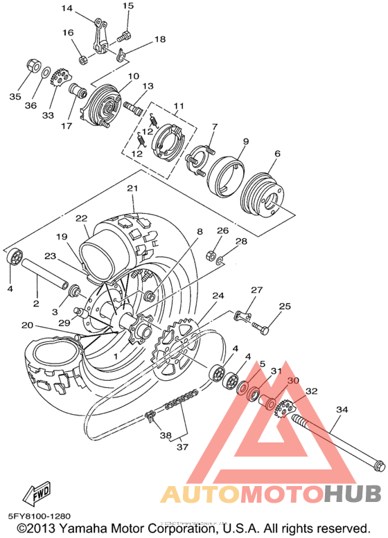 Переднее колесо