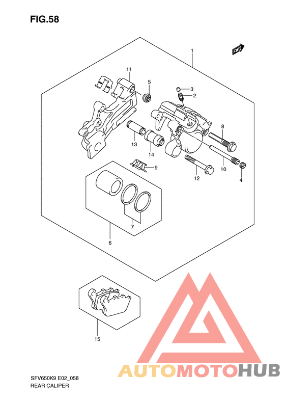 Задний суппорт