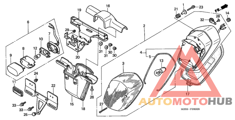 Taillight unit ass`y