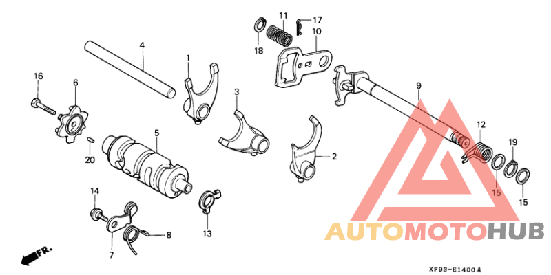 Shift drum/shift fork