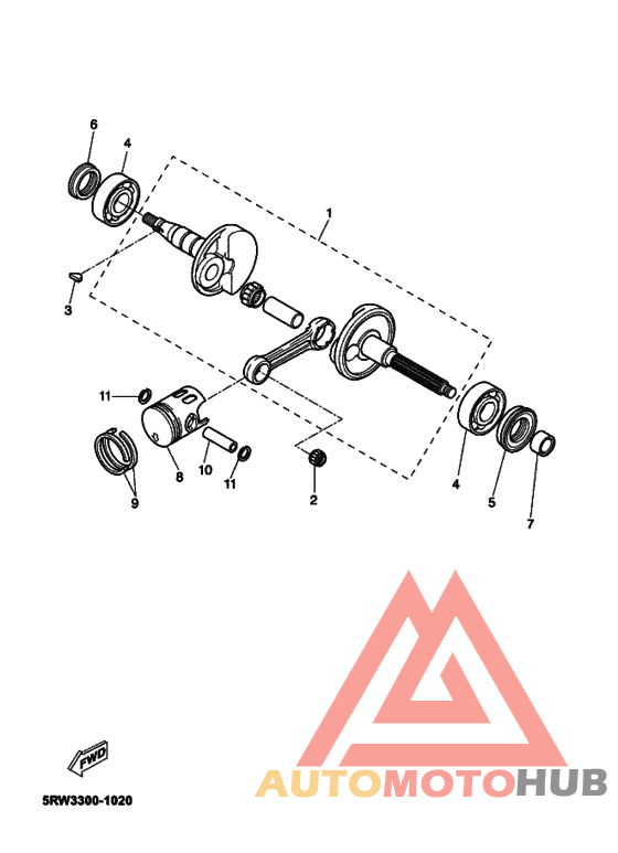 Коленчатый вал и Поршень