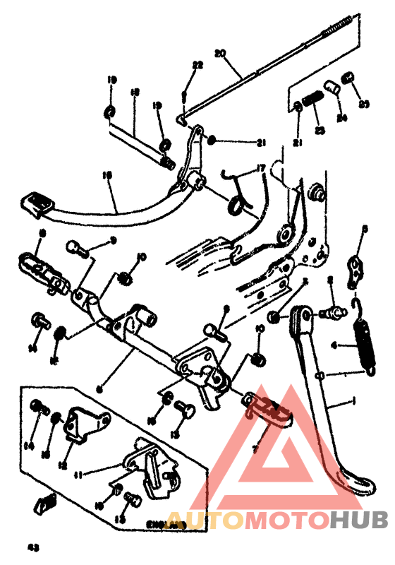 Stand brake pedal