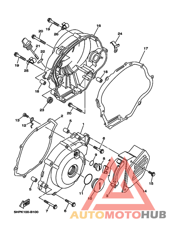Crankcase cover ass`y  (v