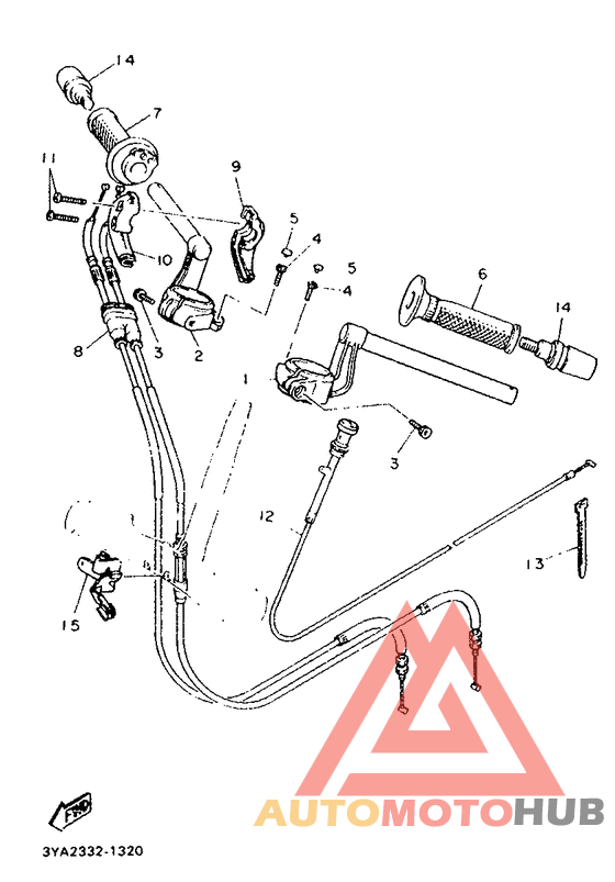 Steering handle. cable