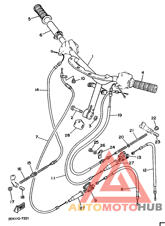 Steering handle. cable