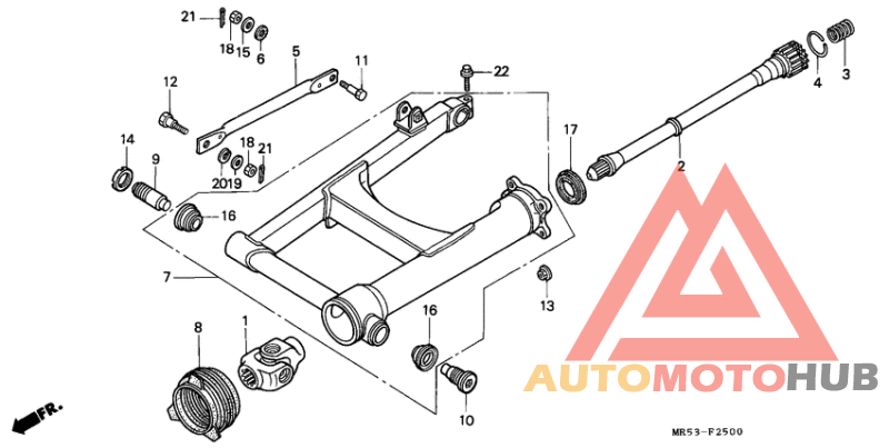 Swingarm/propeller shaft