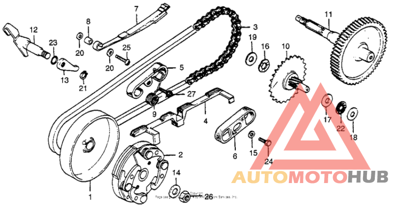 Clutch + drive chain