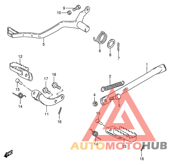 Prop stand - brake pedal